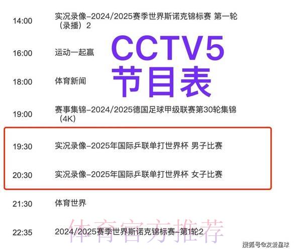 央视五套世界杯赛事直播时间表
